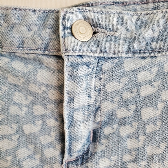 Vineyard Vines Blue Denim Jeans Girls Sz 16 Saylor Stone Wash Skinny Whales - Picture 3 of 9